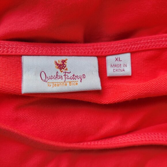 Quacker Factory QVC Womens Top Extra Large XL Zip Up Pink Casual PIN12E - Picture 8 of 10